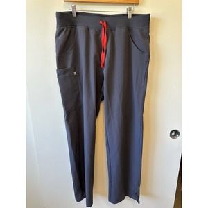 Figs Kade Cargo Scrub Pants Charcoal Dark Grey Pull On Size Large